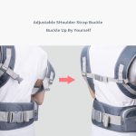 Bebamour Baby Carrier Front and Back Carry Baby to Toddler Baby Hip Carrier with Head Hood & 3 Pieces Teething Pads (Light Green) - Image 4